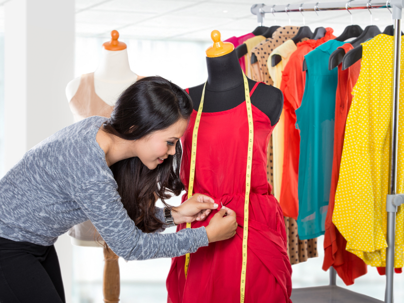 Hands-on fashion design training session at Rose Fashion School Adambakkam