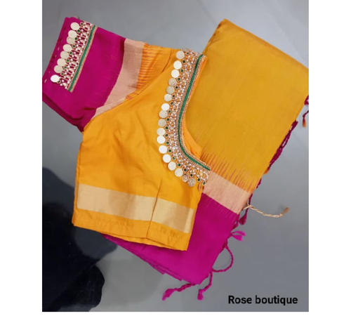 Handcrafted Aari work created by Rose Fashion School student