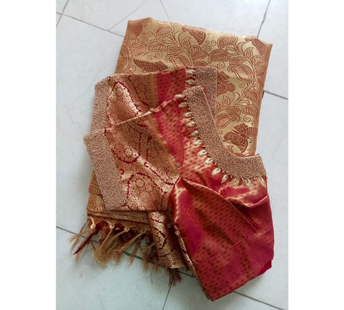Student saree draping demonstration